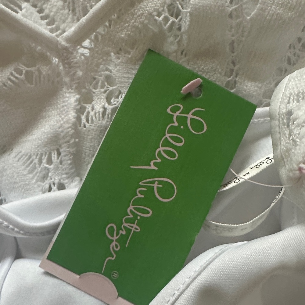Lilly Pulitzer White Long Sleeve Crochet Dress - Picture 7 of 7